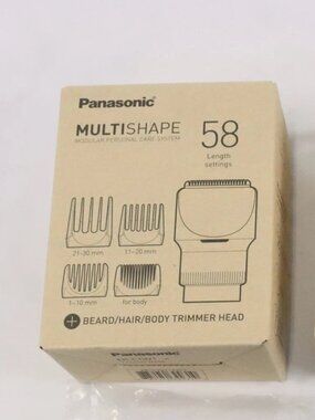 Panasonic Multishape Beard Hair Body Trimmer Head Attachment/ 58 Length Settings